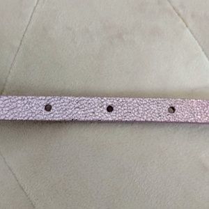 New Jimmy Choo Pebbled Leather Pink Belt 80 cm
